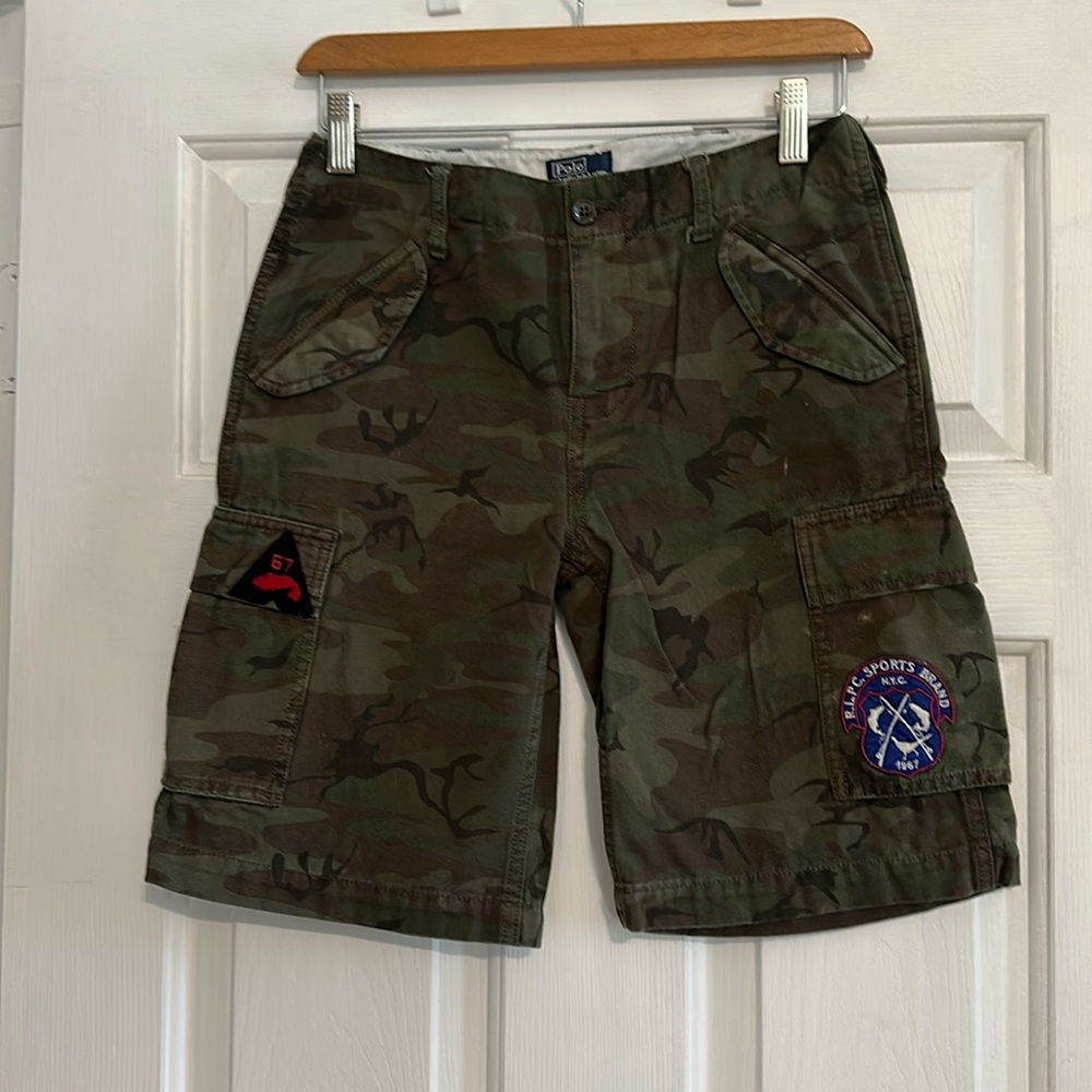 Polo cargo camo shorts boys size 12